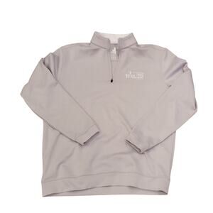 Johnnie-O Quarter Zip Pullover Medium Light Gray Performance Golf